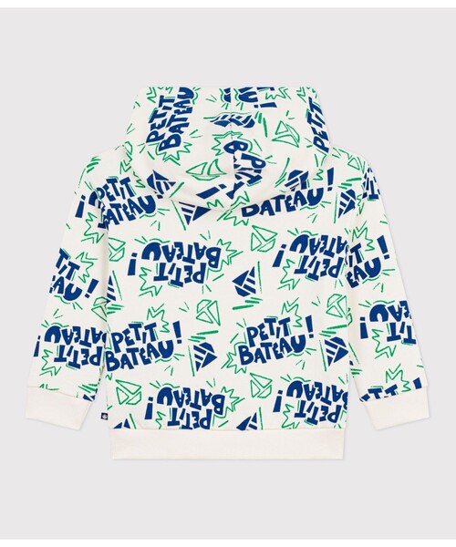 PETIT BATEAU(プチバトー)の「スウェットフーディー(パーカー・キッズ・ホワイト系その他・4YEAR/3YEAR)」の5枚目の写真