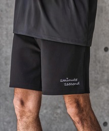 1minute 1second（ワンミニットワンセカンド）の「mp14697-cursive embroidery cardboard knit shorts ショートパンツ(1M26N240)（その他パンツ）」