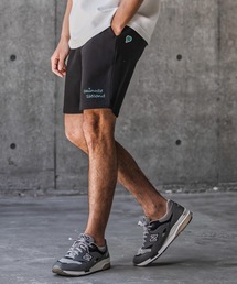 1minute 1second（ワンミニットワンセカンド）の「mp14697-cursive embroidery cardboard knit shorts ショートパンツ(1M26N240)（その他パンツ）」