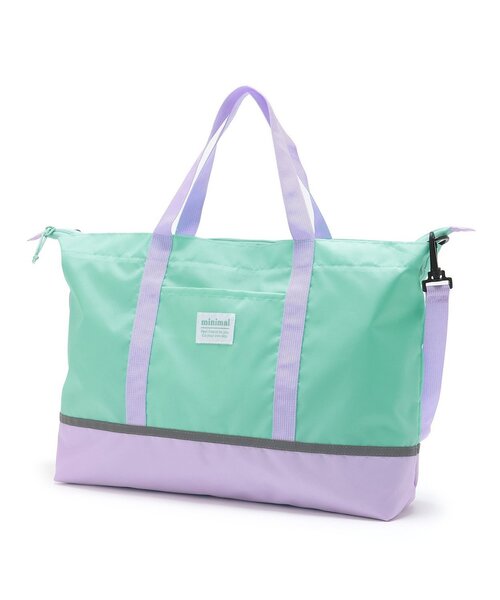 minimal（ミニマル）の「【DailyME/撥水】お道具箱・レッスンバック（バックパック/リュック・キッズ・エメラルド/ピンク・F）」の2枚目の写真