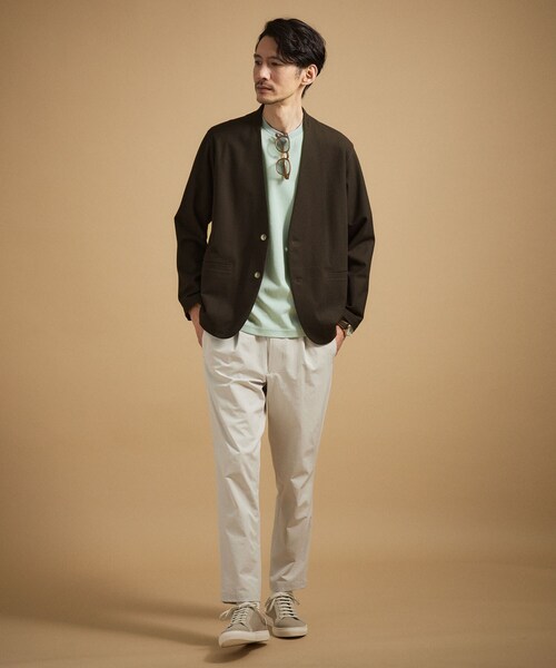 TAKEO KIKUCHI（タケオキクチ）の「【抗菌防臭】バーズアイメッシュノーカラージャケット（ノーカラージャケット・メンズ・グレー/ブルー系その他/ネイビー/ブラウン系その他・04/03/02）」の13枚目の写真