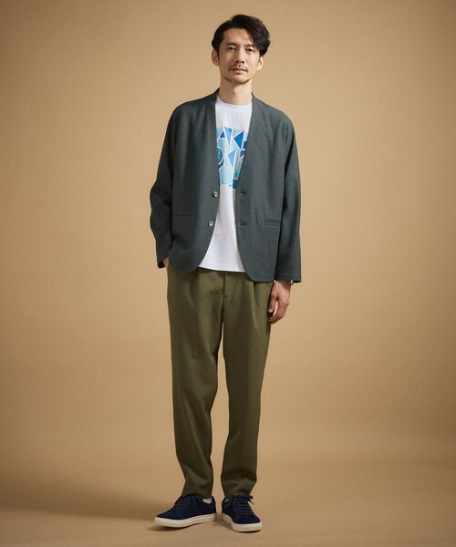 TAKEO KIKUCHI（タケオキクチ）の「【抗菌防臭】バーズアイメッシュノーカラージャケット（ノーカラージャケット・メンズ・グレー/ブルー系その他/ネイビー/ブラウン系その他・04/03/02）」の17枚目の写真