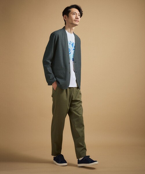 TAKEO KIKUCHI（タケオキクチ）の「【抗菌防臭】バーズアイメッシュノーカラージャケット（ノーカラージャケット・メンズ・グレー/ブルー系その他/ネイビー/ブラウン系その他・04/03/02）」の18枚目の写真