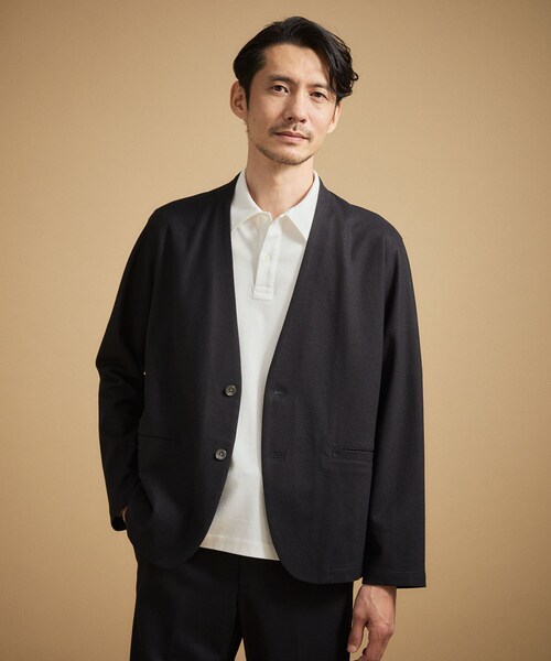 TAKEO KIKUCHI（タケオキクチ）の「【抗菌防臭】バーズアイメッシュノーカラージャケット（ノーカラージャケット・メンズ・グレー/ブルー系その他/ネイビー/ブラウン系その他・04/03/02）」の20枚目の写真