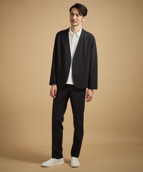 TAKEO KIKUCHI（タケオキクチ）の「【抗菌防臭】バーズアイメッシュノーカラージャケット（ノーカラージャケット・メンズ・グレー/ブルー系その他/ネイビー/ブラウン系その他・04/03/02）」の21枚目の写真