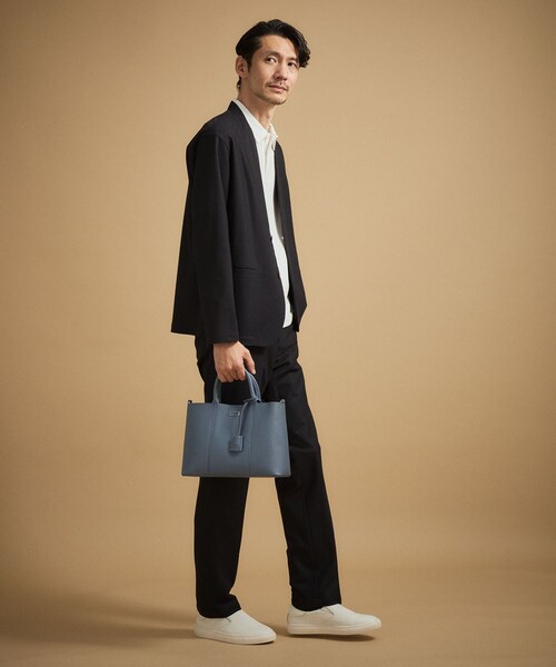 TAKEO KIKUCHI（タケオキクチ）の「【抗菌防臭】バーズアイメッシュノーカラージャケット（ノーカラージャケット・メンズ・グレー/ブルー系その他/ネイビー/ブラウン系その他・04/03/02）」の22枚目の写真