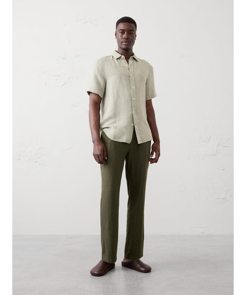 BANANA REPUBLIC FACTORY STORE（バナナリパブリック ファクトリーストア）の「BANANA REPUBLIC FACTORY STORE　　スリムフィット ストレート リネンブレンド トラウザーパンツ（その他パンツ・メンズ・ベージュ/ホワイト/カーキ/グレー・28W 30L/34W 30L/33W 30L/32W 30L/31W 30L/30W 30L/29W 30L）」の9枚目の写真