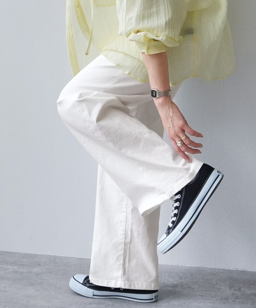 reca(レカ)の「クーリッシュデニムワイドパンツ(デニムパンツ・レディース・ホワイト/ネイビー/ブルー系その他・M/L/LL)」の7枚目の写真