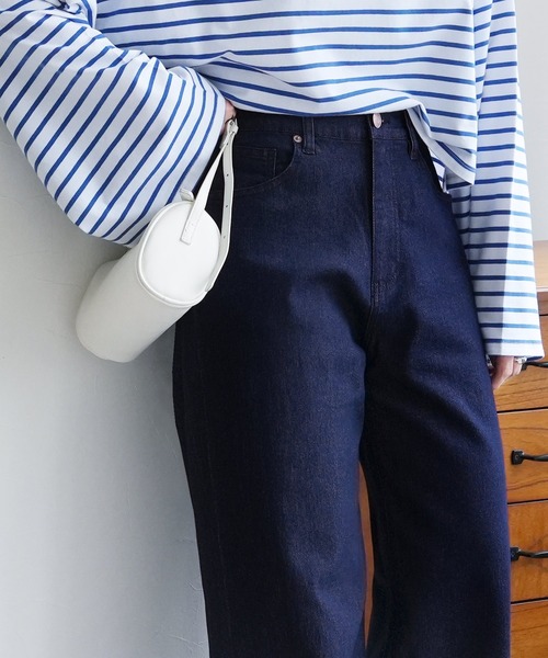 reca(レカ)の「クーリッシュデニムワイドパンツ(デニムパンツ・レディース・ホワイト/ネイビー/ブルー系その他・M/L/LL)」の10枚目の写真