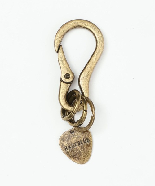RAGEBLUE（レイジブルー）の「Karabiner Key Ring/カラビナ付きキーリング（キーホルダー・メンズ・シルバー/ゴールド・FREE）」の2枚目の写真