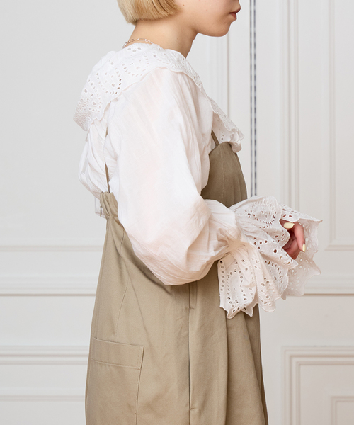 IENA LA BOUCLE（イエナラブークル）の「IENA LA BOUCLE シアーフリルブラウス（シャツ/ブラウス・レディース・ホワイト・FREE）」の11枚目の写真