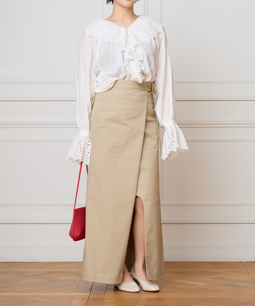 IENA LA BOUCLE（イエナラブークル）の「IENA LA BOUCLE シアーフリルブラウス（シャツ/ブラウス・レディース・ホワイト・FREE）」の20枚目の写真