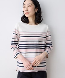 パネルボーダーTシャツ【オーガニックコットンブレンド】