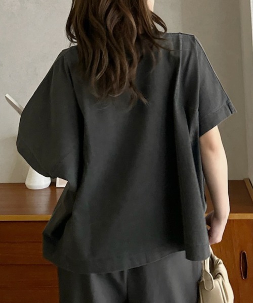 Eclat one(エクラワン)の「【Eclat one】 BIG スクエア Tシャツ(Tシャツ/カットソー・レディース・チャコール/ライム/アイボリー・FREE)」の11枚目の写真