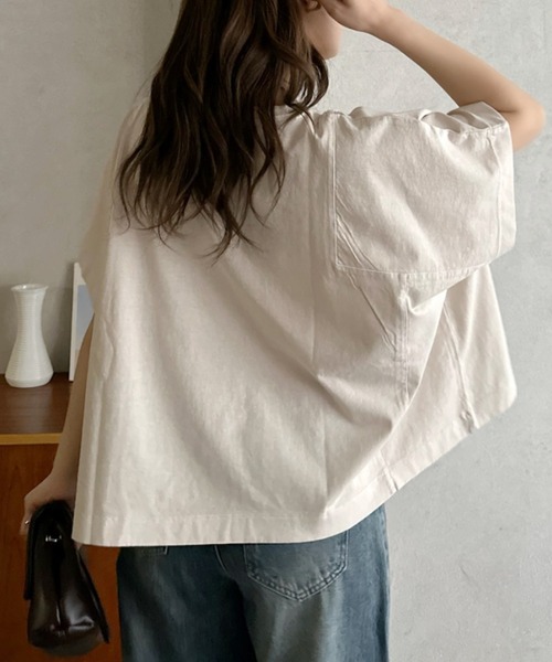 Eclat one(エクラワン)の「【Eclat one】 BIG スクエア Tシャツ(Tシャツ/カットソー・レディース・チャコール/ライム/アイボリー・FREE)」の5枚目の写真