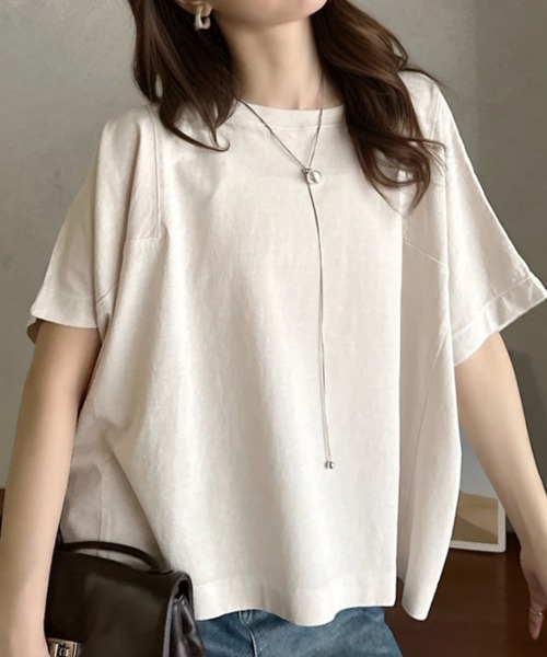 Eclat one(エクラワン)の「【Eclat one】 BIG スクエア Tシャツ(Tシャツ/カットソー・レディース・チャコール/ライム/アイボリー・FREE)」の7枚目の写真