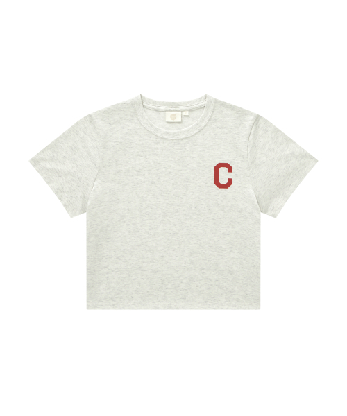 COVERNAT(カバーナット)の「ウーマンクロップクールコットンCロゴTシャツオートミール(Tシャツ/カットソー・レディース・その他・WS/WM)」の1枚目の写真