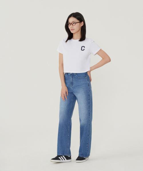 COVERNAT(カバーナット)の「ウーマンクロップクールコットンCロゴTシャツオートミール(Tシャツ/カットソー・レディース・その他・WS/WM)」の3枚目の写真