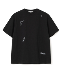 タグ付けグラフィティTシャツ[ブラック]