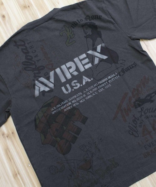 AVIREX(アヴィレックス)の「ARCHIVE PRINT TEE(Tシャツ/カットソー・メンズ・チャコールグレー/アイボリー・XXL/XL/L/M)」の10枚目の写真