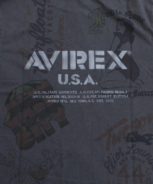 AVIREX(アヴィレックス)の「ARCHIVE PRINT TEE(Tシャツ/カットソー・メンズ・チャコールグレー/アイボリー・XXL/XL/L/M)」の15枚目の写真