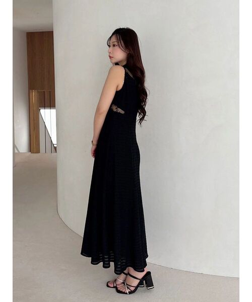 MERCURYDUO(マーキュリーデュオ)の「レースブロッキングカットワンピース(ワンピース・レディース・ブラック/グリーン・SMALL/MEDIUM)」の9枚目の写真