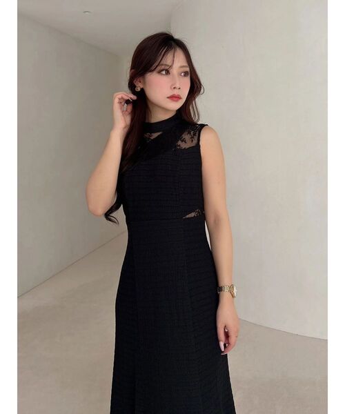 MERCURYDUO(マーキュリーデュオ)の「レースブロッキングカットワンピース(ワンピース・レディース・ブラック/グリーン・SMALL/MEDIUM)」の11枚目の写真
