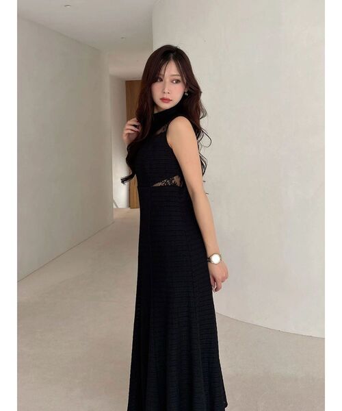 MERCURYDUO(マーキュリーデュオ)の「レースブロッキングカットワンピース(ワンピース・レディース・ブラック/グリーン・SMALL/MEDIUM)」の12枚目の写真