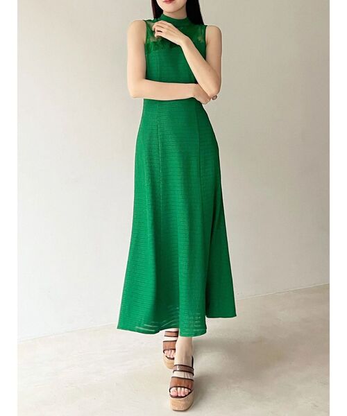 MERCURYDUO(マーキュリーデュオ)の「レースブロッキングカットワンピース(ワンピース・レディース・ブラック/グリーン・SMALL/MEDIUM)」の17枚目の写真
