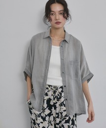 hunch（ハンチ）の「シアーデニム オーバー半袖シャツ（シャツ/ブラウス）」