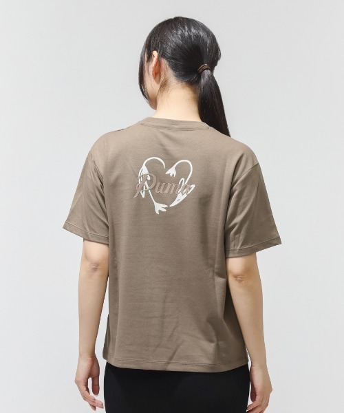 PUMA(プーマ)の「プーマ PUMA ESS ELEVATED MX SS BK PT Tシャツ(Tシャツ/カットソー・レディース・ブラック/ホワイト/ブラウン・L/XL/S/M)」の11枚目の写真
