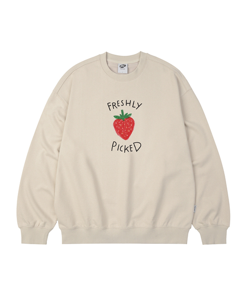 WILDROCK(ワイルドロック)の「FRESHLY PICKED オーバーサイズ スウェット_8 COL(スウェット・レディース・アイボリー/ブラック/ベージュ/チャコール/ダークグレー/ネイビー/ピンク/ブルー・SMALL/MEDIUM/LARGE)」の1枚目の写真