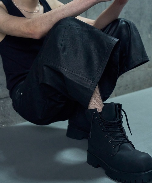 LANDNESS(ランドネス)の「【LANDNESS/ランドネス】COATED CURVE DENIM HALF PANTS/コーティッドカーブデニムハーフパンツ(デニムパンツ・メンズ・ブラック・S/M/L)」の20枚目の写真