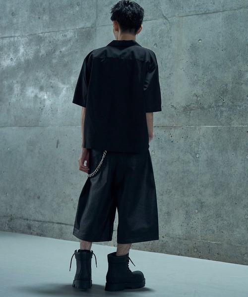 LANDNESS(ランドネス)の「【LANDNESS/ランドネス】COATED CURVE DENIM HALF PANTS/コーティッドカーブデニムハーフパンツ(デニムパンツ・メンズ・ブラック・S/M/L)」の11枚目の写真