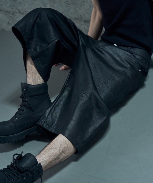 LANDNESS(ランドネス)の「【LANDNESS/ランドネス】COATED CURVE DENIM HALF PANTS/コーティッドカーブデニムハーフパンツ(デニムパンツ・メンズ・ブラック・S/M/L)」の19枚目の写真