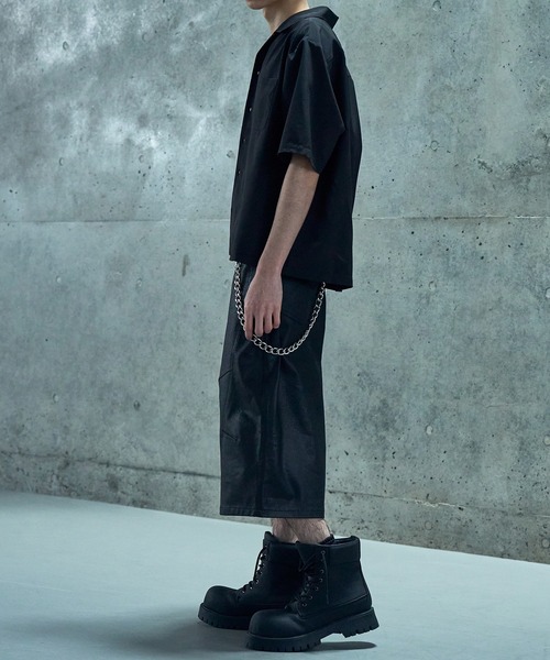 LANDNESS(ランドネス)の「【LANDNESS/ランドネス】COATED CURVE DENIM HALF PANTS/コーティッドカーブデニムハーフパンツ(デニムパンツ・メンズ・ブラック・S/M/L)」の10枚目の写真