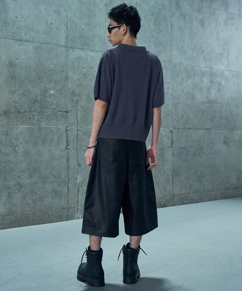 LANDNESS(ランドネス)の「【LANDNESS/ランドネス】COATED CURVE DENIM HALF PANTS/コーティッドカーブデニムハーフパンツ(デニムパンツ・メンズ・ブラック・S/M/L)」の14枚目の写真