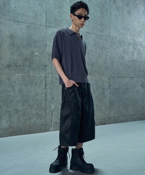 LANDNESS(ランドネス)の「【LANDNESS/ランドネス】COATED CURVE DENIM HALF PANTS/コーティッドカーブデニムハーフパンツ(デニムパンツ・メンズ・ブラック・S/M/L)」の15枚目の写真