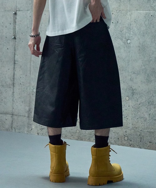 LANDNESS(ランドネス)の「【LANDNESS/ランドネス】COATED CURVE DENIM HALF PANTS/コーティッドカーブデニムハーフパンツ(デニムパンツ・メンズ・ブラック・S/M/L)」の18枚目の写真