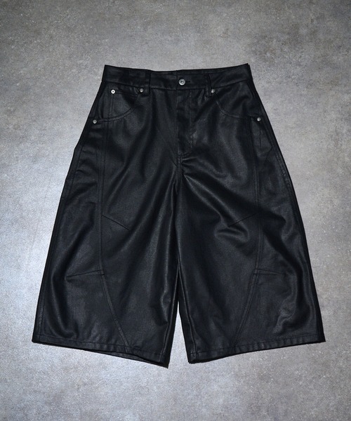 LANDNESS(ランドネス)の「【LANDNESS/ランドネス】COATED CURVE DENIM HALF PANTS/コーティッドカーブデニムハーフパンツ(デニムパンツ・メンズ・ブラック・S/M/L)」の21枚目の写真