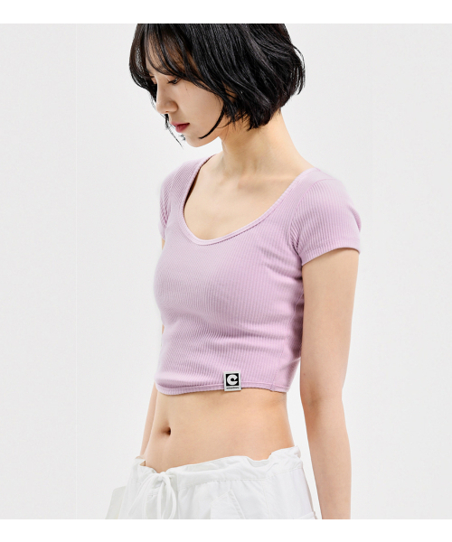 EXTRAORDINARY(エクストラオーディナリー)の「W RIBBED TEE PINK(Tシャツ/カットソー・レディース・その他・F)」の1枚目の写真