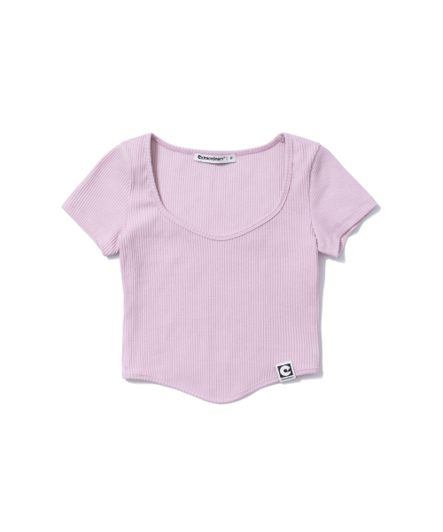 EXTRAORDINARY(エクストラオーディナリー)の「W RIBBED TEE PINK(Tシャツ/カットソー・レディース・その他・F)」の2枚目の写真