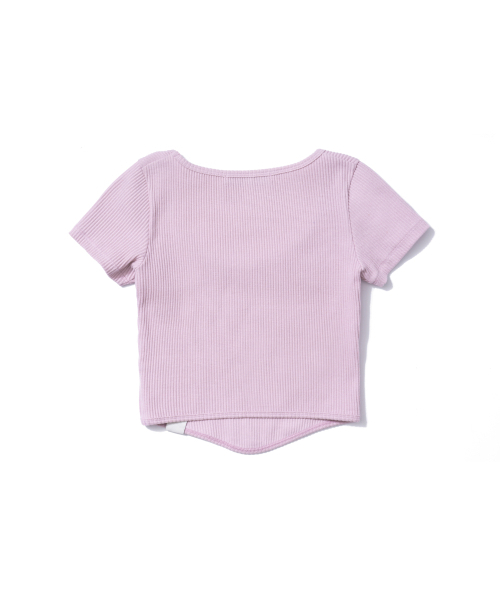EXTRAORDINARY(エクストラオーディナリー)の「W RIBBED TEE PINK(Tシャツ/カットソー・レディース・その他・F)」の3枚目の写真