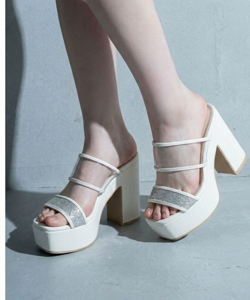 ESPERANZA(エスペランサ)の「【ラク盛り/約12cm】ラク盛り厚底ミュール(サンダル・レディース・ブルー系その他4/ブラック/ピンクゴールド/アイボリー・LL/L/M/S)」の2枚目の写真