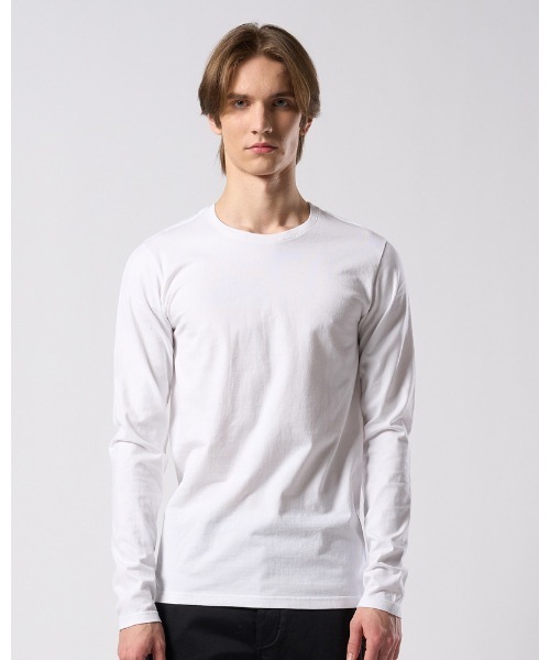 wjk(ダヴルジェイケイ)の「slim basic crew-neck L/S(Tシャツ/カットソー・メンズ・ブラック/ホワイト・X-LARGE/LARGE/MEDIUM/SMALL)」の4枚目の写真