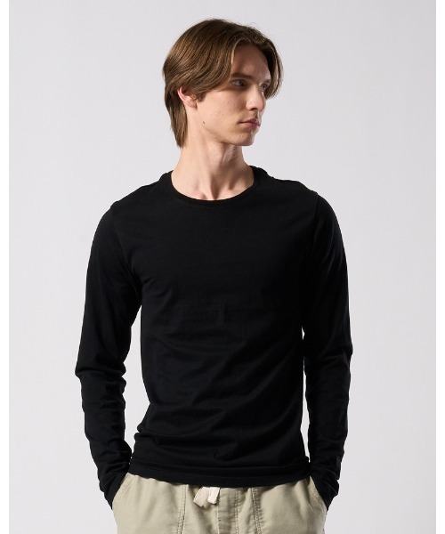 wjk(ダヴルジェイケイ)の「slim basic crew-neck L/S(Tシャツ/カットソー・メンズ・ブラック/ホワイト・X-LARGE/LARGE/MEDIUM/SMALL)」の8枚目の写真