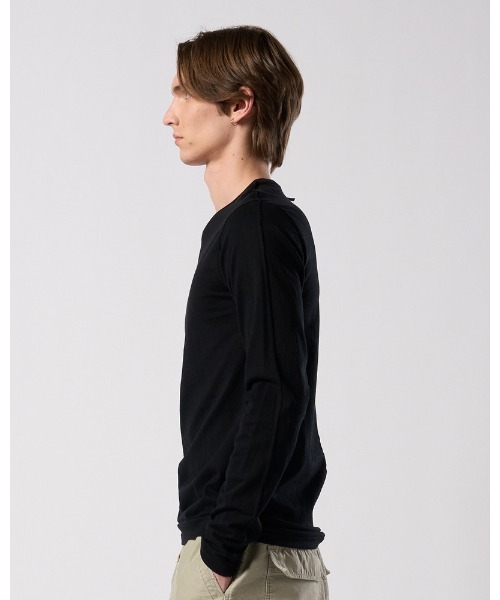 wjk(ダヴルジェイケイ)の「slim basic crew-neck L/S(Tシャツ/カットソー・メンズ・ブラック/ホワイト・X-LARGE/LARGE/MEDIUM/SMALL)」の9枚目の写真