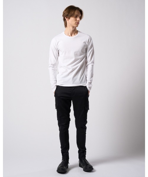 wjk(ダヴルジェイケイ)の「slim basic crew-neck L/S(Tシャツ/カットソー・メンズ・ブラック/ホワイト・X-LARGE/LARGE/MEDIUM/SMALL)」の11枚目の写真