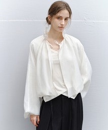 tageechita（タジチタ）の「【tageechita】ギャザーネック シアーライトブルゾン（ブルゾン）」