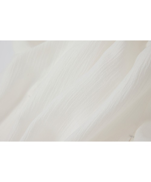 tageechita(タジチタ)の「【tageechita】ギャザーネック シアーライトブルゾン(ブルゾン・レディース・ブラック/アイボリー・M/S)」の16枚目の写真